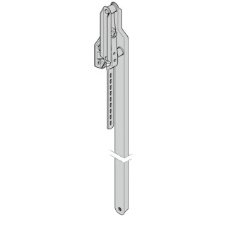 Bras gauche embase ZAMAC hauteur 2125 de porte S95 Hormann