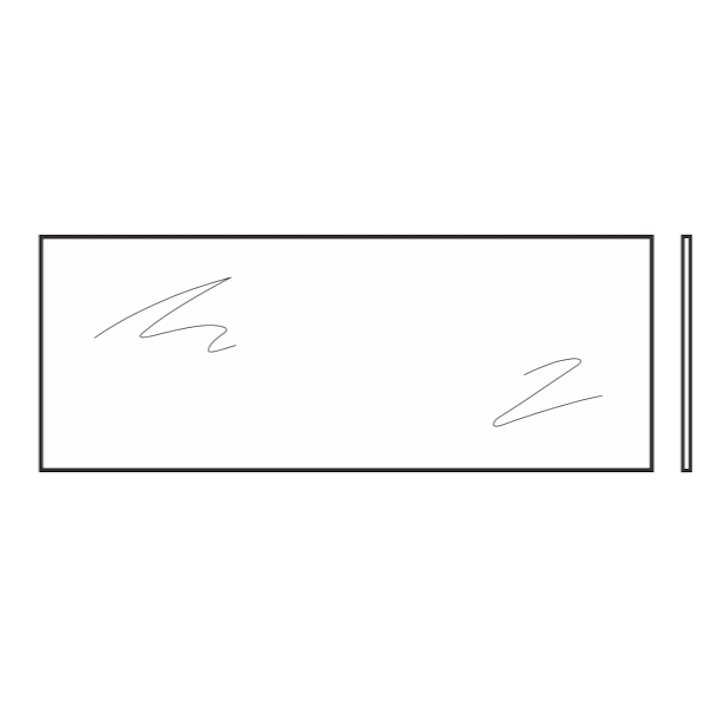Vitre simple synthétique, transparente, 3mm, FK Hormann Référence 3095225