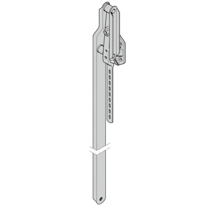 Bras droit embase ZAMAC hauteur 2075 de porte S95 Hormann