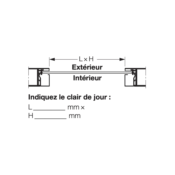 Vitre simple synthétique, cristaline, 3mm, KR Hormann Référence 3095227