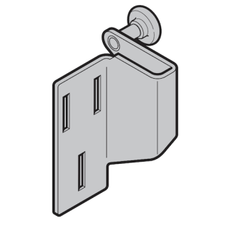 Support roulette droite avec galet articulée Ferrure L et LD Hormann Référence 3054716