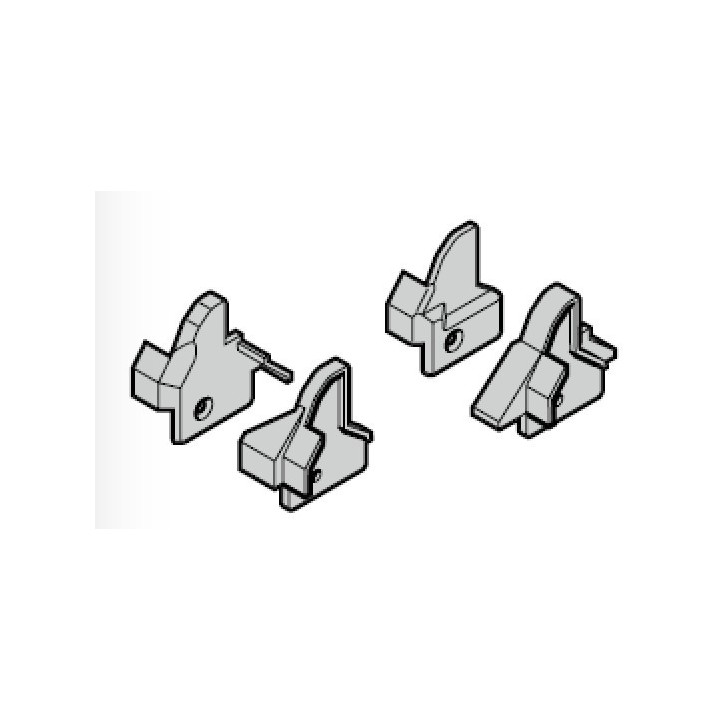 Set embout anti pincement DIN Droite Non laqué Hormann Référence 3090811