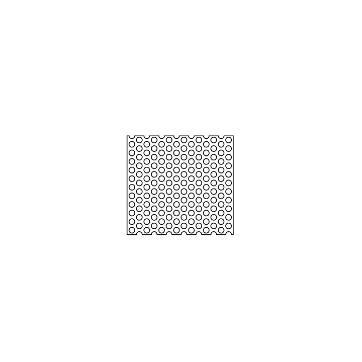 Tôle perforée en acier inoxydable, LB, perforation de 8mm Hormann Référence 3095231