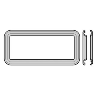 Cadre moulé pour hublot type A, pour panneaux de porte à double paroi, 80mm comparable RAL 9011 Hormann Référence 3091312