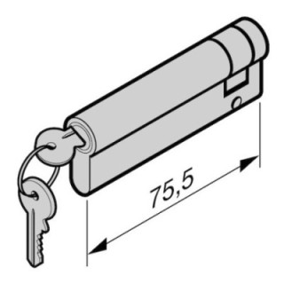 Demi cylindre profilé 65,5 +10mm Hormann Référence 3074400
