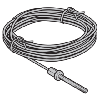 Cable tendeur PVC et douille filetée pressée Hormann Référence 438942