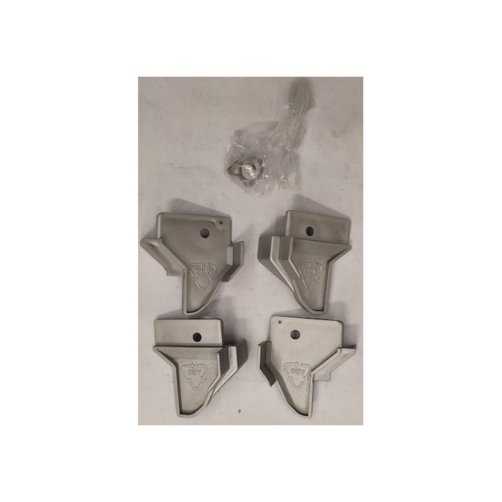Set embout anti pincement à partir de 07/2014 RAL 9006 (non laqué) Hormann Référence 3091727