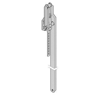 Bras droit embase ZAMAC pour N80 hauteur de porte 2250mm Hormann Référence 1049924
