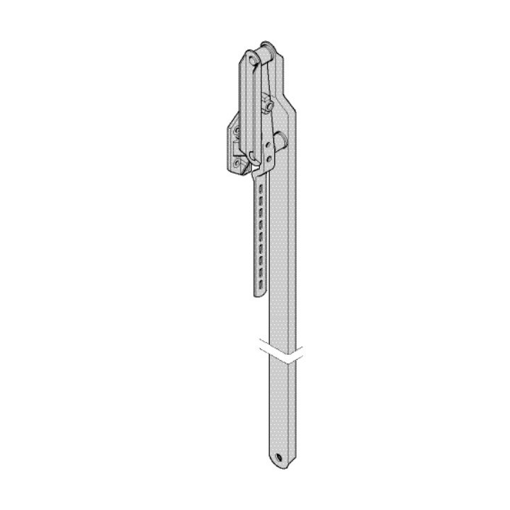 Bras gauche embase ZAMAC pour N80 hauteur de porte 1920mm Hormann Référence 1049911