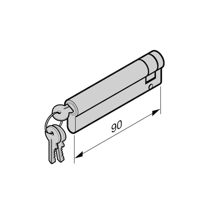Demi cylindre profilé 80 + 10mm Hormann Référence 3092770