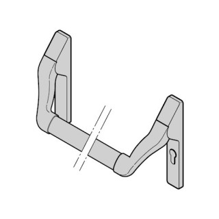 Barre de poussée pour porte de secours synthétique Hormann Référence 3099908