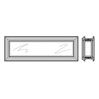 Hublot type D pour sections de porte à double paroi 67mm, cadre synthétique avec vitre triple Hormann Référence 3095188