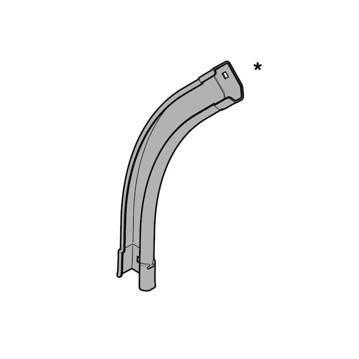 Courbe de rail de guidage segment gauche, R361 ferrure GD et GS Hormann Référence 3097687