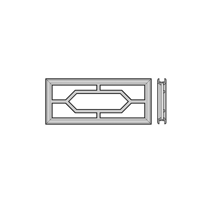 Cadre de fenêtre à cassettes 650mm, motif n°1 Hormann Référence 3044936