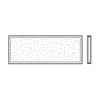 Vitre double synthétique structure cristalline pour vitrage à cassettes 650mm Hormann Référence 3092753