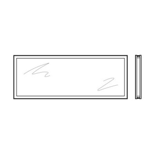Vitre double 22mm synthétique transparente Type M 620mm Hormann Référence 3092756