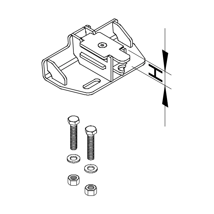 Support de cadre pour DOBO-s L110 galvanisé pour niveleur de quai Hormann HTL2 Référence 311197