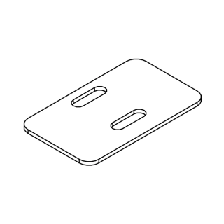 Plaque pour support de cadre 3 mm d'épaisseur pour niveleur de quai Hormann HTL2 Référence 308736