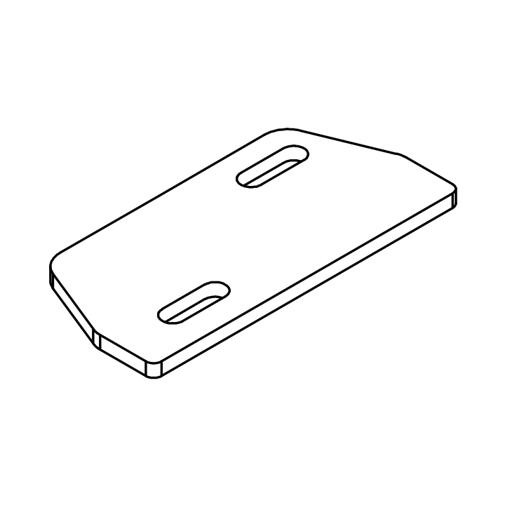 Plaque pour support de cadre 5 mm d'épaisseur pour niveleur de quai Hormann HTL2 Référence 309281