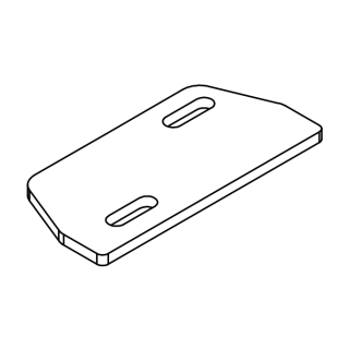 Plaque pour support de cadre 8 mm d'épaisseur pour niveleur de quai Hormann HTL2 Référence 309282