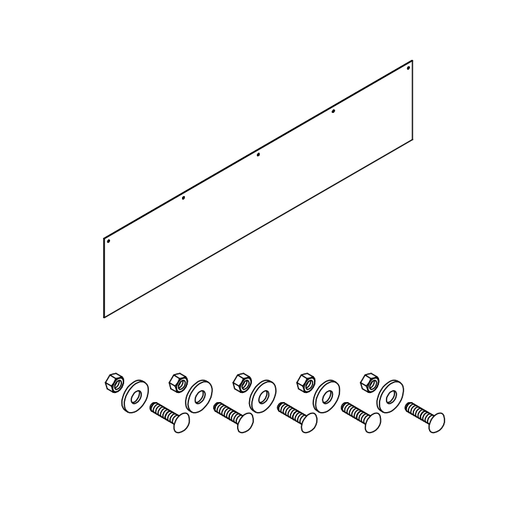 Bache frontale pour niveleur de quai Hormann HTL2 largeur 2400 mm hauteur 510 mm  Référence 311496