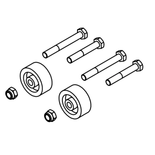 Galets de guidage pour support de lèvre pour niveleur de quai Hormann HTL2 Référence 308173