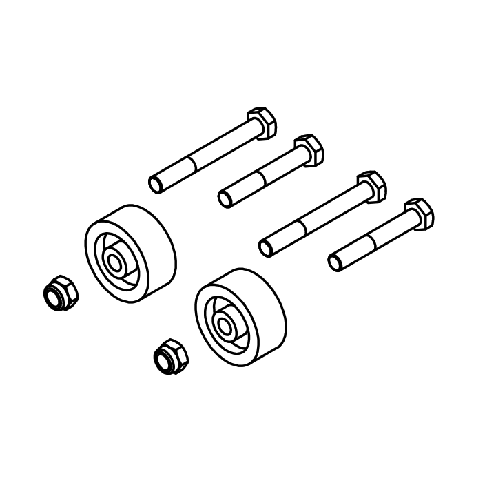 Galets de guidage pour support de lèvre pour niveleur de quai Hormann HTL2 Référence 308173