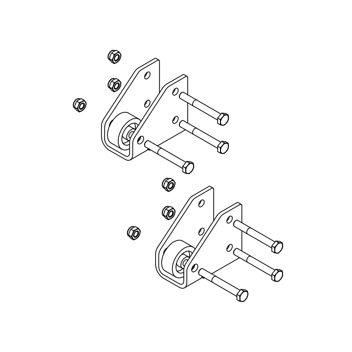 Galets de guidage pour support de lèvre pour niveleur de quai Hormann HTL2 Référence 309577