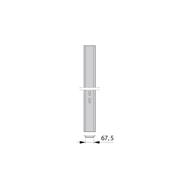 Profil central porte à cassettes HORMANN Référence 1732514