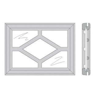 Vitrage figure 5 encadrement blanc HORMANN Référence 860144