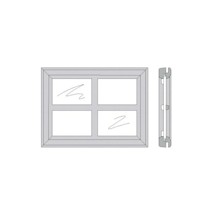Vitrage figure 6 encadrement blanc HORMANN Référence 860144