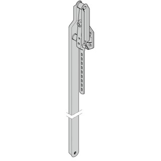 Bras droit embase plastique hauteur 2075 de porte S95 Hormann
