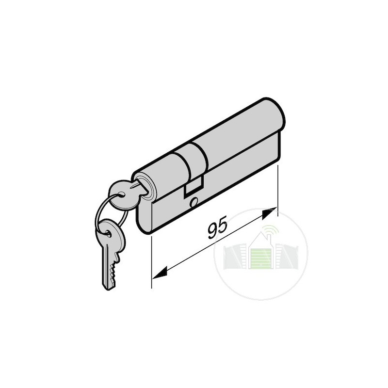Cylindre profilé selon la norme DIN EN 1303, portillon indépendant 80 Hormann Référence 3095287