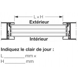 Vitre quadruples synthétique 51mm Transparente C4 Hormann Référence 3100568