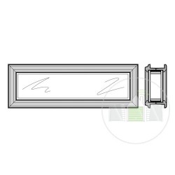 Hublot type D pour sections de porte à double paroi 67mm, cadre synthétique avec vitre triple Hormann Référence 3095188