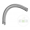 Courbe de rail de guidage 90° R361 ferrure NH Hormann Référence 3097685