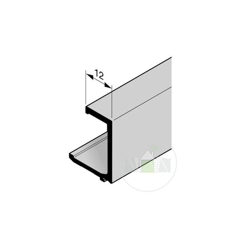 Parclose en aluminium pour portillon indépendant GA 012, E6 / C0 Hormann Référence 3097000