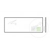 Vitre simple synthétique transparente pour vitrage à cassettes 650mm Hormann Référence 3060701