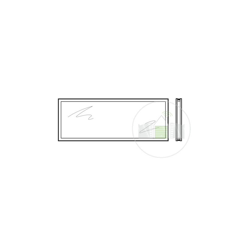 Vitre double synthétique transparente pour vitrage à cassettes 620mm Hormann Référence 3092752