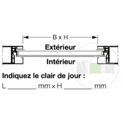 Vitre double synthétique transparente 26mm, S2 Hormann Référence 4007848