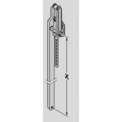 Bras droite Hauteur 2125 de porte N80 Hormann Référence 1049704