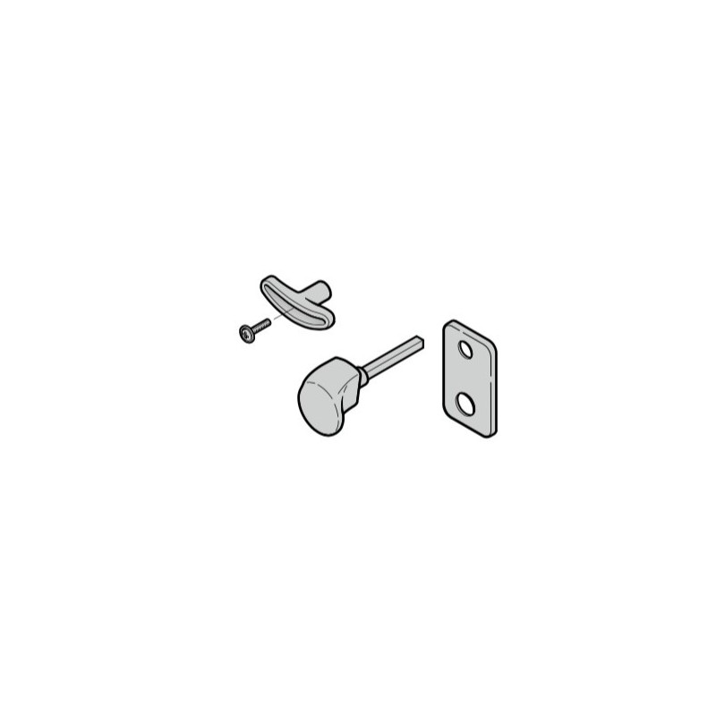 Poignée extérieure TS 42,5mm fonte d'aluminium teinte RAL 9016, cylindre profilé porte sectionnelle Hormann référence 3053588 Poignée extérieure TS 42,5mm fonte d'aluminium teinte RAL 9016, cylindre profilé porte sectionnelle Hormann référence 3053588