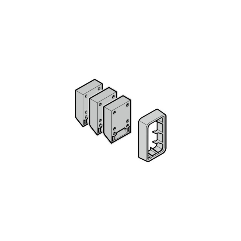 Set : 3 cales pour verrouillage de supports roulettes et 1 cadre en applique 42 / 20 mm Hormann Référence 3047440