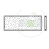 Vitre double 22mm synthétique cristallin Type M 620mm Hormann Référence 4014351
