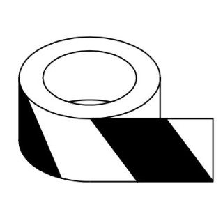 Bandes d'avertissement jaune et noir 50mm x 33M Hormann Référence 308766