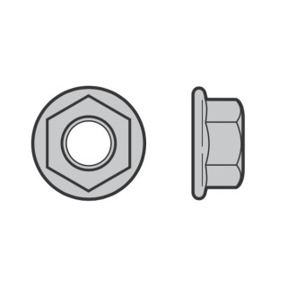Lot de 10 Ecrou Hexagonal M10 à tête crantée et bride Hormann Référence 3054148