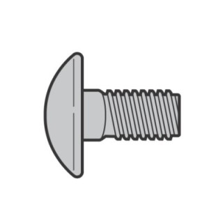 Lot de 10 Vis à tête bombée M6 X 14 à collet carré Hormann Référence 3086084