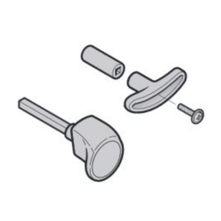 Garniture de poignée avec axe 87mm, TS16 Série 20 Référence 3024997 Hormann