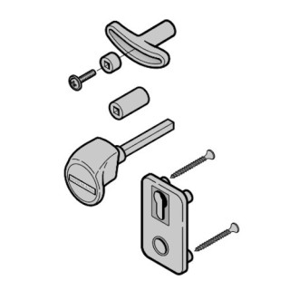Poignée de porte TS26 mm CP ALR30, TAR30 Hormann Référence 3055140