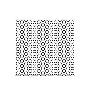 Tôle perforée en acier inoxydable, LB, perforation de 8mm Hormann Référence 3095231